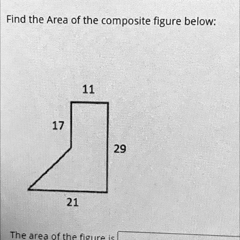 SOLVED 'Find the area of the composite figure below Find the Area of