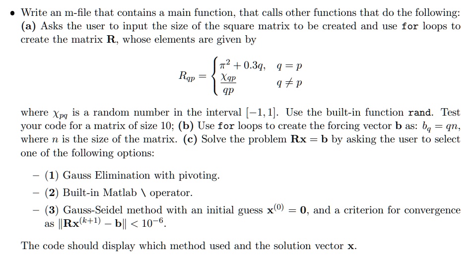 Solved 1) Write the MATLAB code to generate a random number