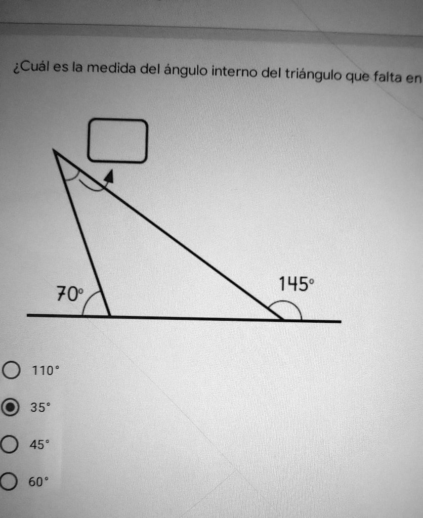 SOLVED: ayudaa no se cual es Cuál es la medida del ángulo interno del ...