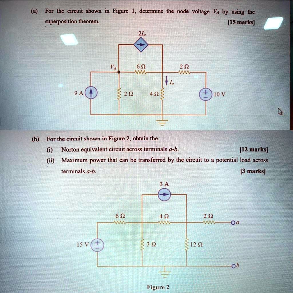 SOLVED: For the circuit shown in Figure 1, determine the node voltage V ...