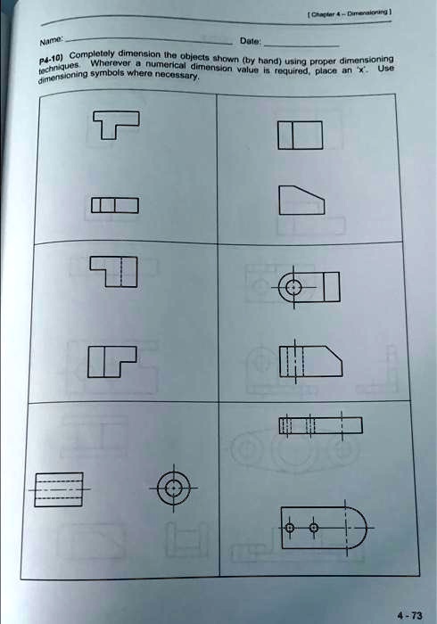 SOLVED: P4-10) Completely Dimension The Objects Shown (by Hand) Using ...