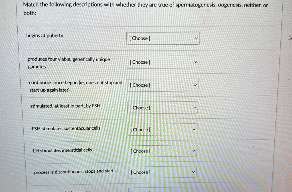 Match the following descriptions with whether they are true of
