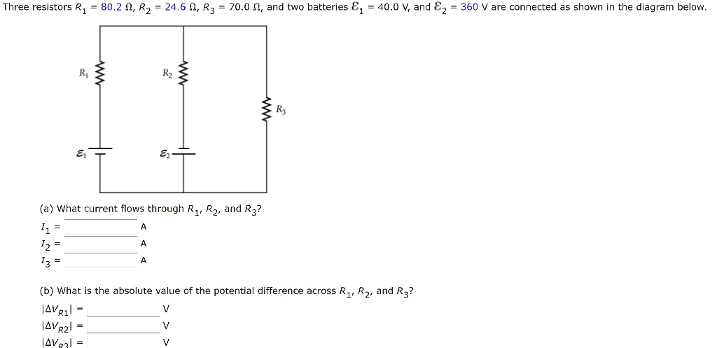 first difference in r – difference function in r –... SOLVED: Three resistors R1 = 80.2 Ω, R2 = 24.6 Ω, R3 = 70.0 Ω and ...