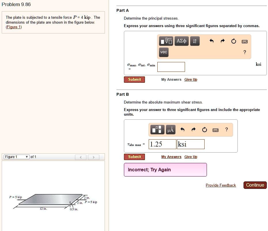 Problem 9.86 The plate is subjected to a tensile force P = 4...