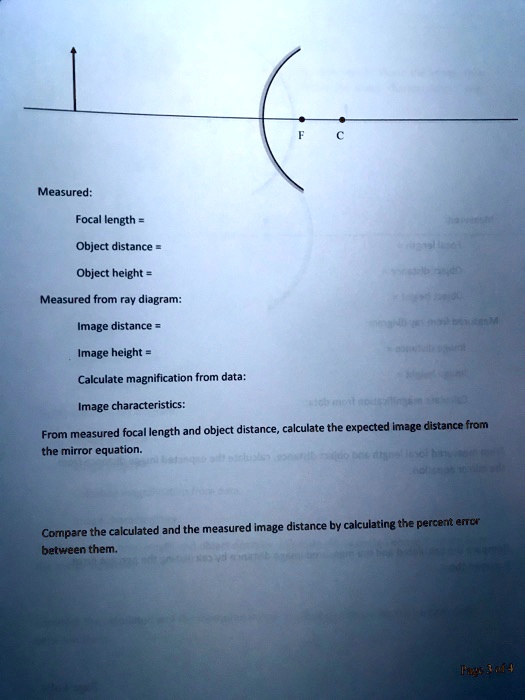 VIDEO solution: Measured: Focal length = Object distance Object height ...