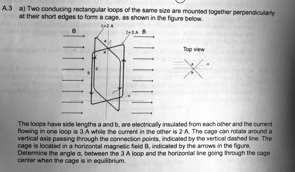 A. 3 a) Two conducing rectangular loops of the same size are mounted ...