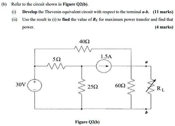 SOLVED: B Refer To The Circuit Shown In Figure Q2b (i) Develop The ...