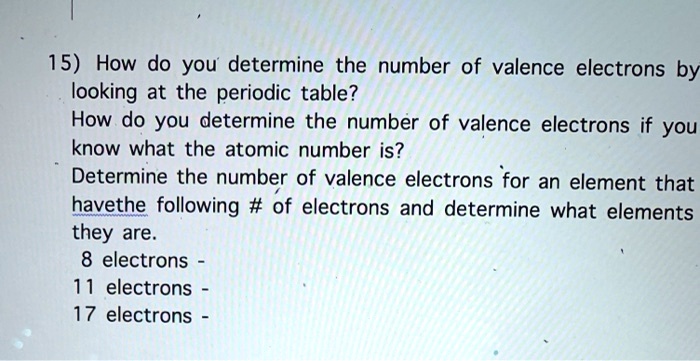 how do you determine the total number of valence electrons