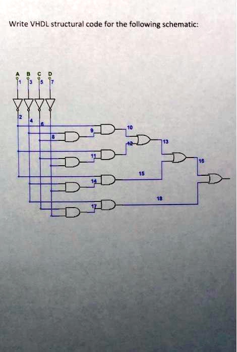 SOLVED: Write VHDL Structural Code For The Following Schematic Write ...