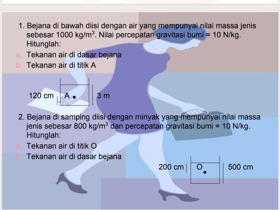 Solved 1 Bejana Di Bawah Diisi Dengan Air Yang Mempunyai Nilai Massa