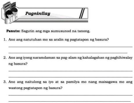 SOLVED: Salamat Sa Magandang Sagot Pagnintlay Panuto: Sagutin Ang Mga ...