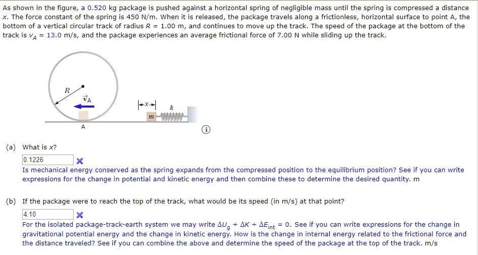 as shown in the figure 0520 kg package is pushed gainst horizontal