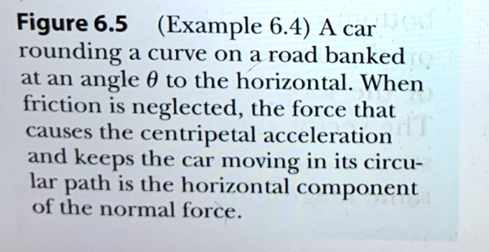 SOLVED: Figure 6.5 (Example 6.4) A car rounding a curve on a road ...