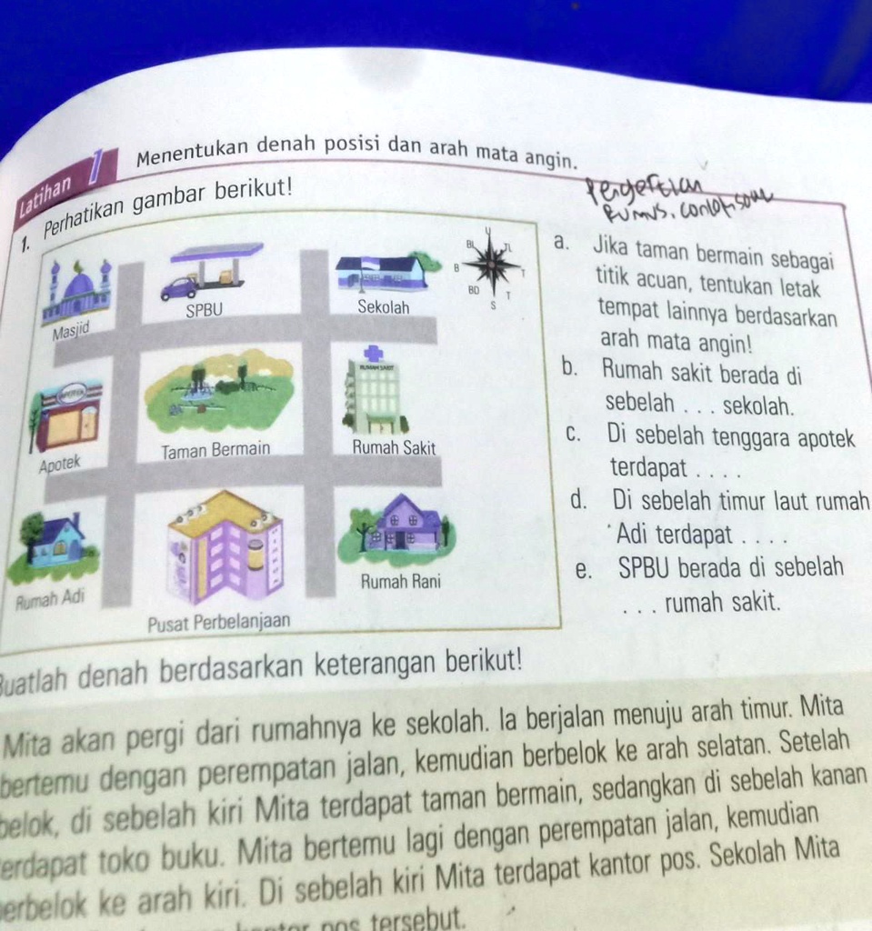 SOLVED: Bantu Jawab Ya Kakak Menentukan Denah Posisi Dan Arah Mata ...