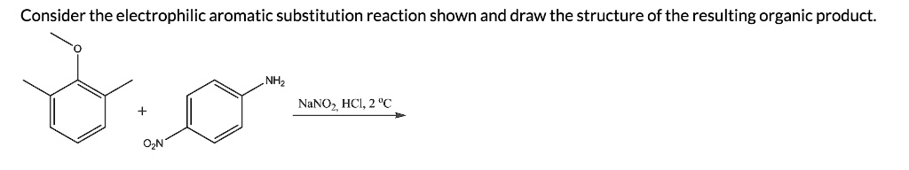 SOLVED: Consider the electrophilic aromatic substitution reaction shown ...