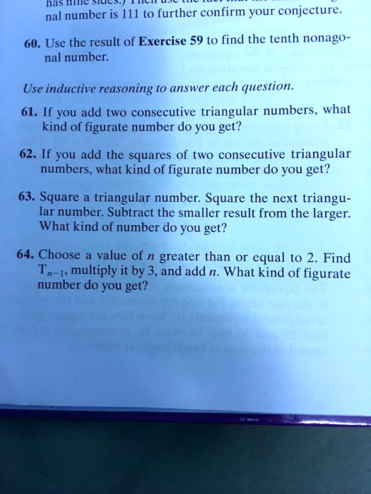 SOLVED The nth triangular number is equal to n(n+1)/2. Use this result
