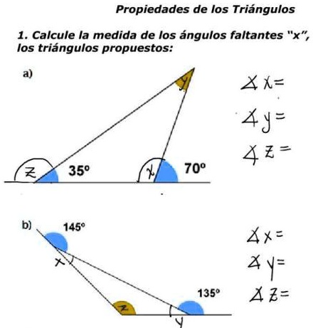 SOLVED: !!!!!!!!!!!Urgente¡¡¡¡¡¡¡¡¡¡¡¡¡ Propiedades de los Triángulos 1 ...