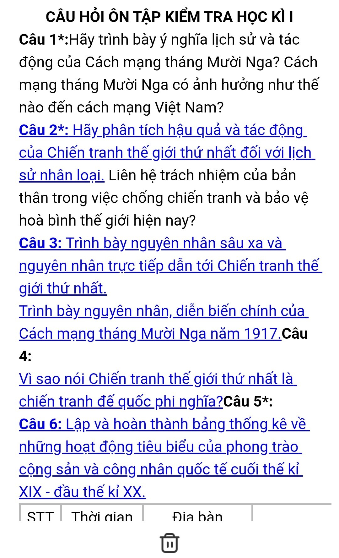 SOLVED: CÂU H?l ÔN T?P KI?M TRA H?C Kì I Câu 1*:Hãy Trình Bày ý Ngh?a L ...