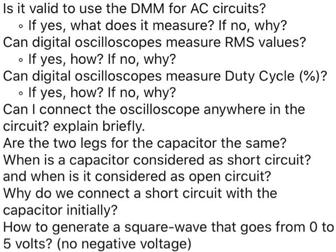 SOLVED Is it valid to use the DMM for AC circuits? If yes, what does