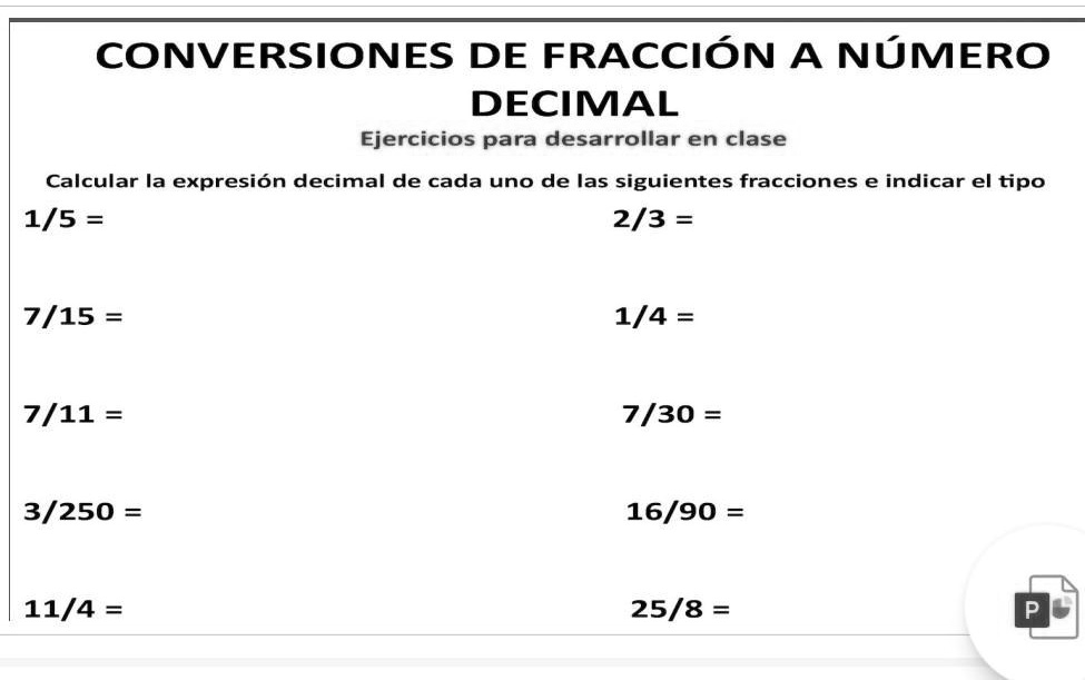 Solved Aydudenme Porfavooor Conversiones De FracciÓn A NÚmero Decimal Ejercicios Para 8917