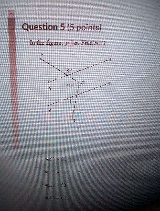 In the figure, p || q. Find m?1.