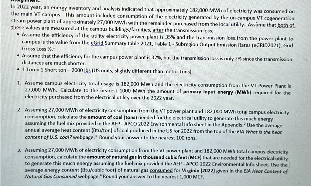 in 2022 an energy inventory and analysis indicated that approximately 182000 mwh of electricity was consumed on the main vt campus this amount included consumption of the electricity generat 11742