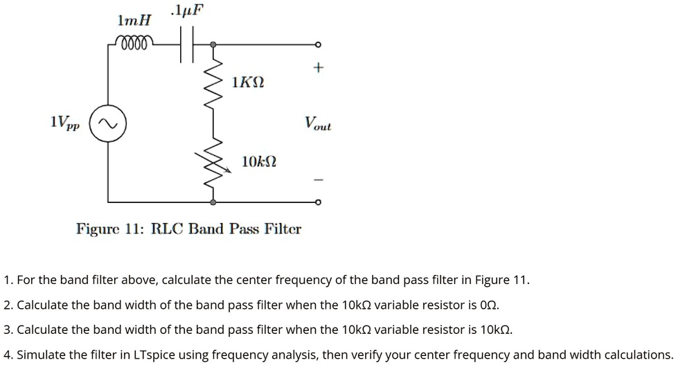 SOLVED Texts 1. For the band filter above, calculate the center