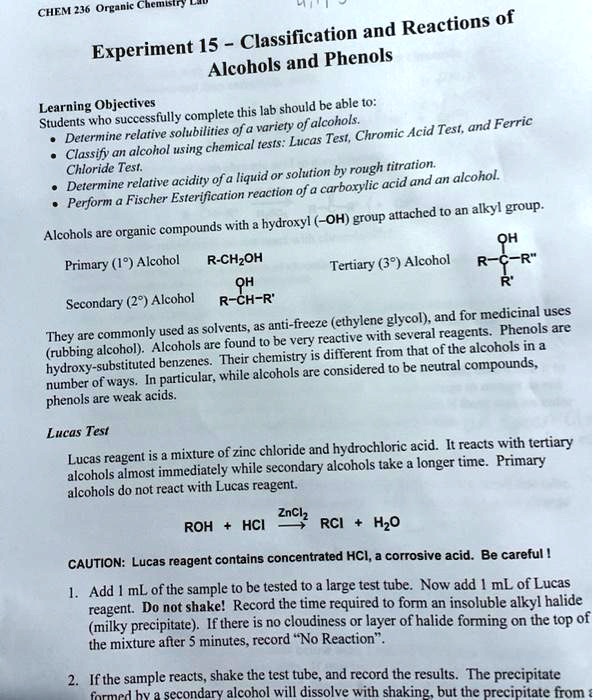 SOLVED: CHEM 236 Organie Chemtstry And Reactions Of Classification ...