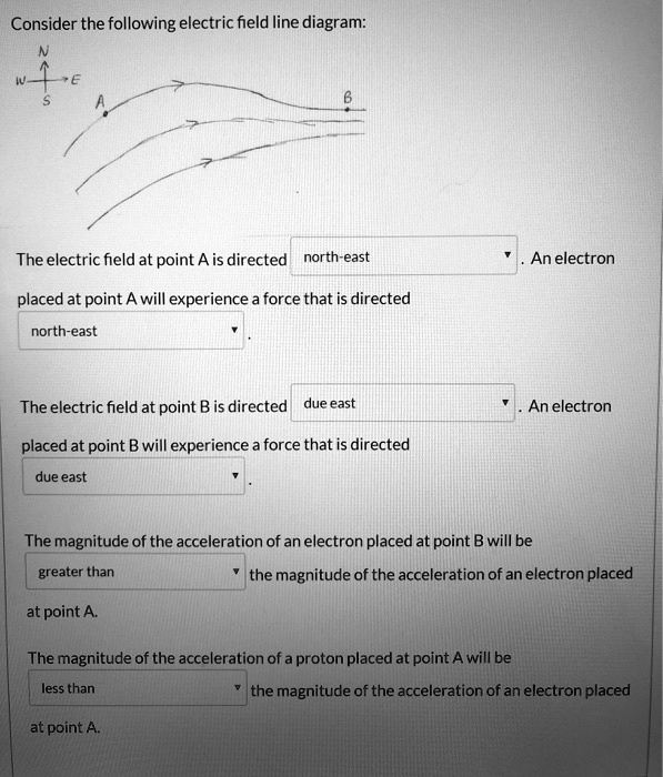 SOLVED Consider the following electric field line diagram The