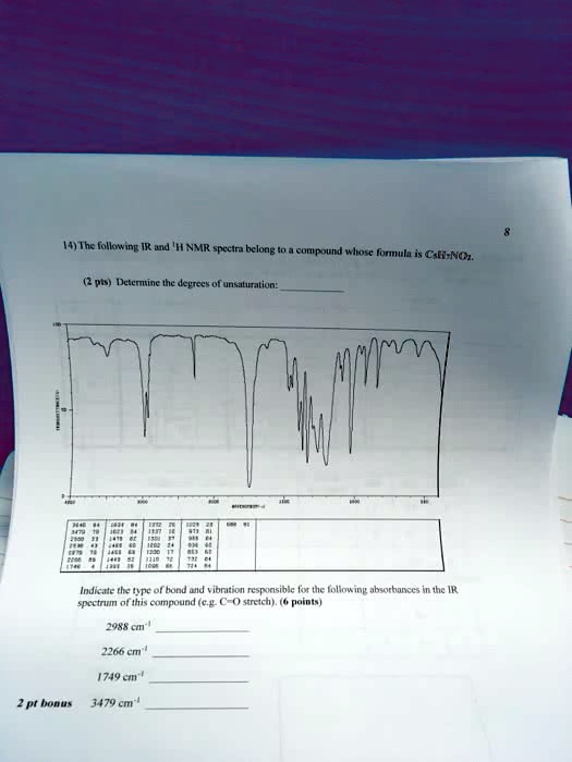 the following ir and h nmr spectra belong to a compound whose formula ...