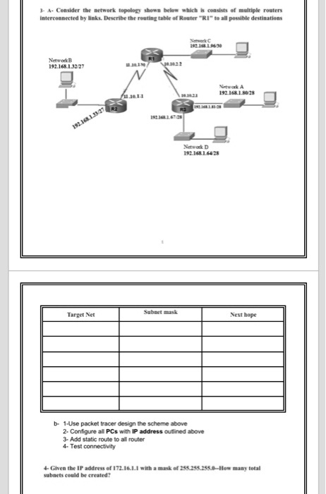 SOLVED: Consider the network topology shown below, which consists of ...