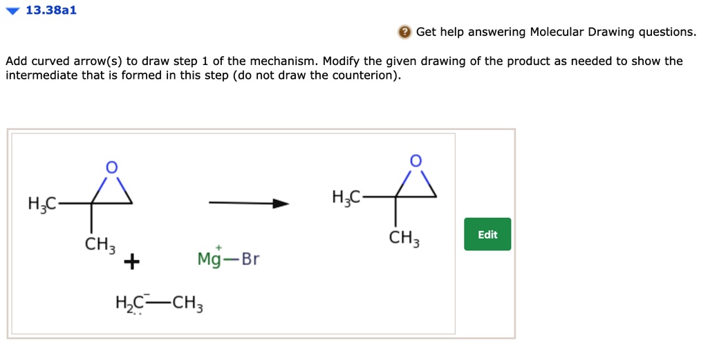 SOLVED Get help answering Molecular Drawing questions Add curved arrow