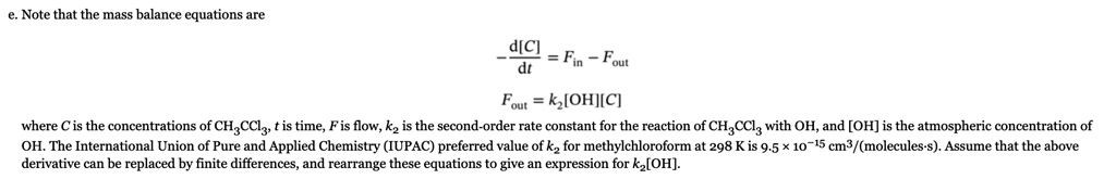 E. Note that the mass balance equations are (d[C])/(dt)