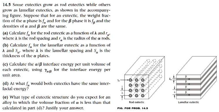 14.5 Some eutectics grow as rod eutectics while others grow as lamellar ...
