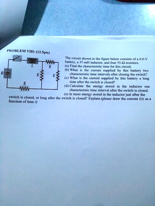 SOLVED The circuit shown in the figure below consists of a 6.0V