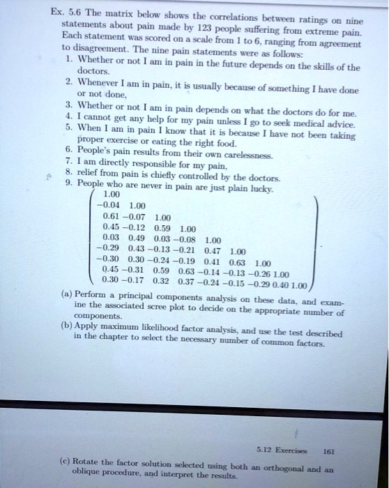 [GET ANSWER] ex 56 the matrix below chows the correlations betueen ...