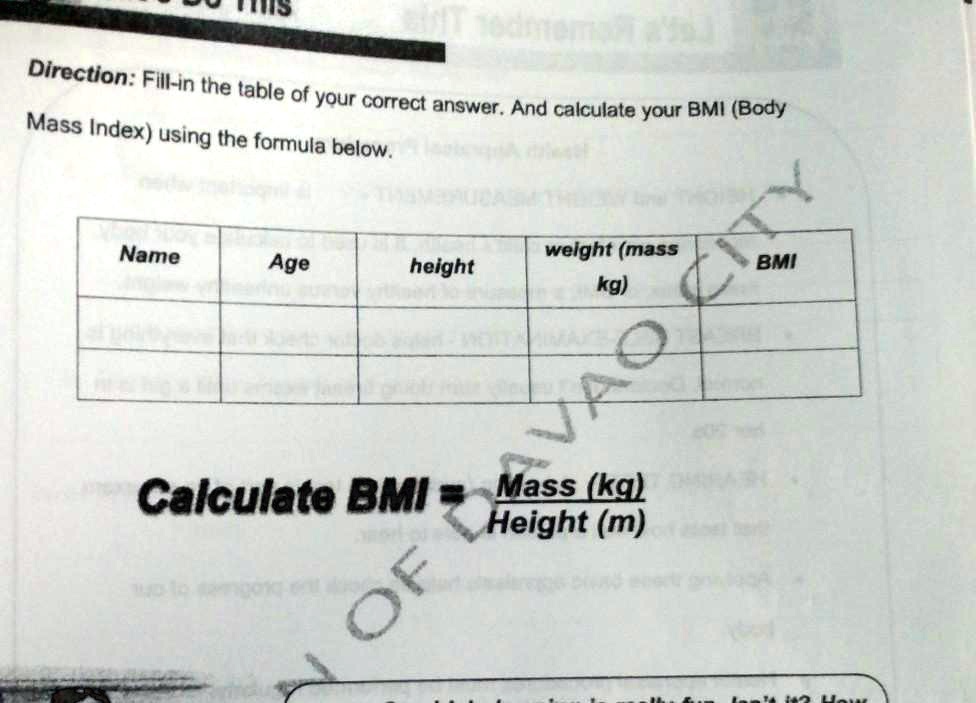 SOLVED: Fill in the table with your correct answers and calculate your ...