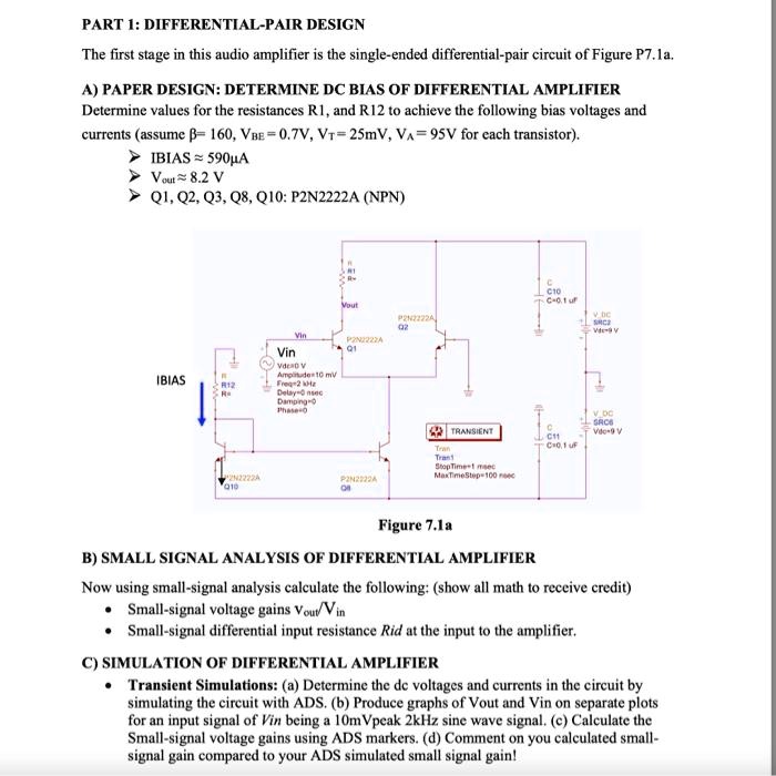 please find r1 and r12 part i differential pair design the first stage ...