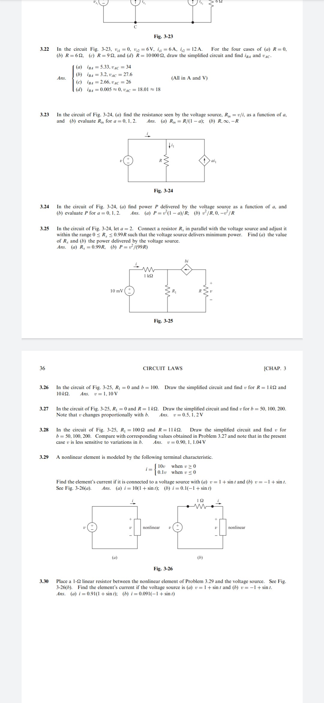 SOLVED: 3.22 In The Circuit Fig. 3-23, Vs 1=0, Vs 2=6 V, Is 1=6 A, Is 2 ...