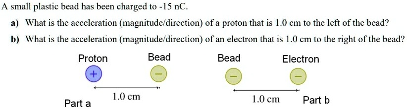 A Small Plastic Bead Has Been Charged To Nc