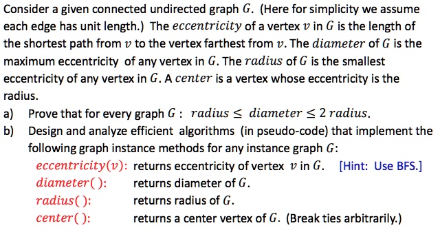 Consider a given connected undirected graph G. (Here for simplicity we ...