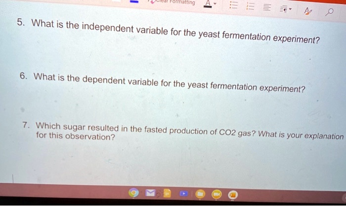 biology experiment fermentation of yeast