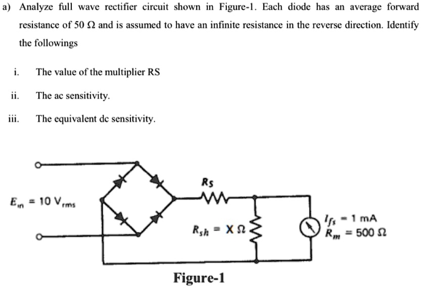 SOLVED: 'The value of X in the figure is 86 Analyze full wave rectifier ...