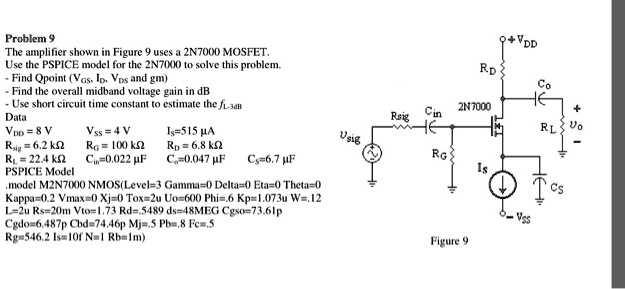 Solved Use a 2N7000 to design and build a common source