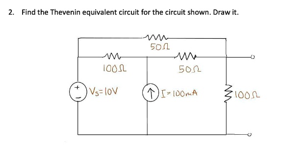 Solved 2 Find The Thevenin Equivalent Circuit For The Circuit Shown