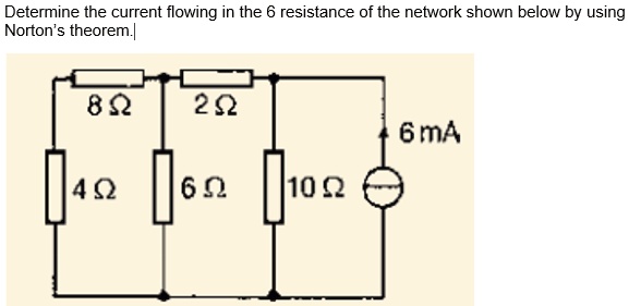 Determine The Current Flowing In The 6-ohm Resistance Of The Network 