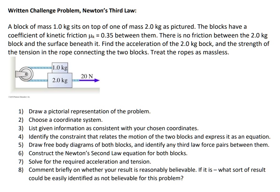 Three Block Friction Problems Written challenge problem newtons third law a block of mass...