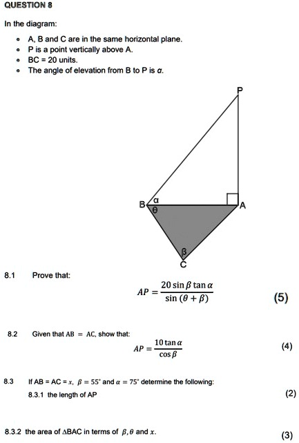 Question In The Diagram A B And C Are In The Same Horizontal Plane P