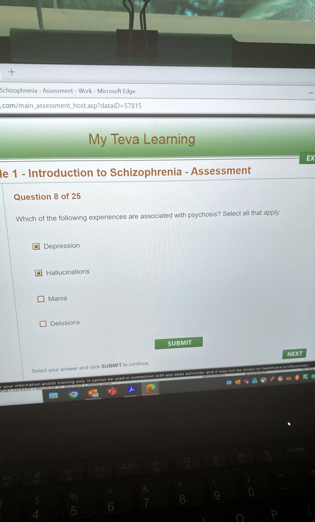 schizophrenia assessment work microsoft edge commainassessmenthostaspdataid57815 my teva learning me 1 introduction to schizophrenia assessment question 8 of 25 which of the following expe 15065