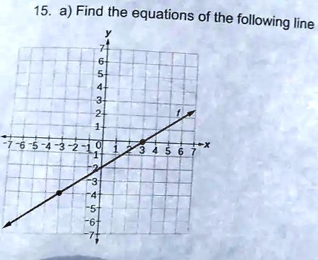 15. a) Find the equations of the following line